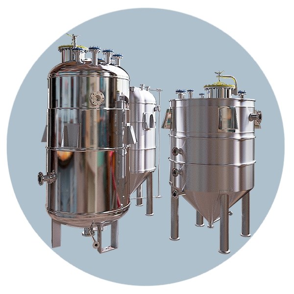 Цилиндрическая нержавеющая вертикальная емкость 16 м3