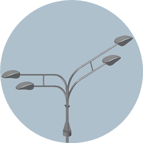 Консольный кронштейн четырёхрожковый К14-0,7-1,5-1-1