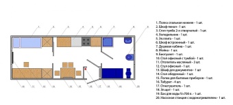 Чертеж Вагон-дом супервайзера на 1 человека 8000х2500 мм